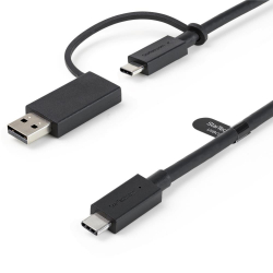 商品画像:USB Type-C ケーブル/1m/USB-C-USB-A変換アダプタ付き/USB-C-USB-C(10Gbps & 100W PD対応)/USB-A-USB-C(5Gbps対応)/USB-C & USB-A対応ドッキングステーション用ケーブル USBCCADP
