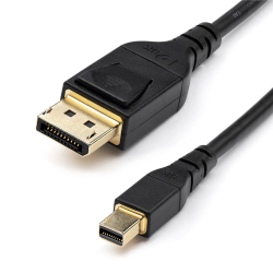 商品画像:Mini DisplayPort-DisplayPort 1.4 ケーブル/1m/VESA規格認定品/8K60Hz、4K120Hz対応/Mini DP-DP 変換モニターケーブル/HBR3/HDR DP14MDPMM1MB