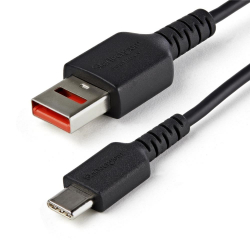 商品画像:USB充電特化ケーブル/1m/USB-A[オス]-USB-C[オス]/USBデータ通信機能カット対応データブロッカーケーブル/給電のみ対応Type-A-Type-C変換ケーブル USBSCHAC1M