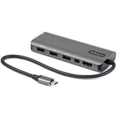商品画像:USB Type-Cマルチ変換アダプター/USB-C-4K60Hz HDMI または Mini DisplayPort/100W Power Deliveryパススルー対応/10Gbps USBポート x4/USB-C マルチハブ DKT31CMDPHPD