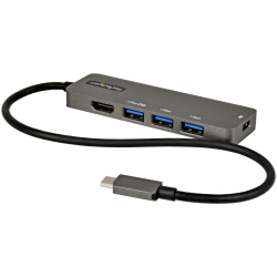 商品画像:USB Type-C マルチ変換アダプター/USB-C-HDMI 2.0b 4K60Hz(HDR10)/100W Power Deliveryパススルー対応/USB 3.0 ポートx4/USB-Cマルチハブ DKT30CHPD3