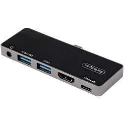 商品画像:USB Type-Cマルチ変換アダプター/直挿しタイプ/USB-Cマルチハブ/4K 60Hz HDMI 2.0/100W USB PD/USB 3.0ハブ(2x USB-A)/3.5mmステレオミニ/タイプCトラベルドック DKT30ICHPD