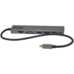 USB Type-Cマルチ変換アダプター/4K60Hz HDMI 2.0/100W USB PD/SD & microSD スロット/2ポートUSB  3.0 ハブ/ギガビット有線LAN/タイプC対応マルチハブ/本体一体型30cmケーブル | 123market