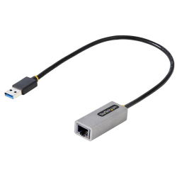 商品画像:USB有線LANアダプター/USB-A接続/USB 3.2 Gen1/10/100/1000Mbps/30cm一体型ケーブル/各種OS/ドライバーインストール不要/スペースグレー/ギガビットイーサネット/ノートパソコン用 RJ45 ネットワーク 変換 コンバーター USB31000S2