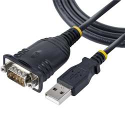 商品画像:USB-RS232Cシリアル変換ケーブル/USB 2.0/91cm/USB Type-Aオス・DB9オス/Windows&macOS/USB-D-Sub 9ピン変換アダプター 1P3FP-USB-SERIAL