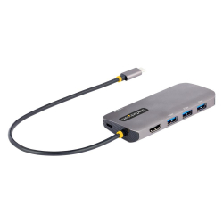 商品画像:マルチポートアダプター/USB Type-C/USB 3.2 Gen1/シングルモニター/4K60Hz HDMI/100W USB PD/3x USB-Aハブ/GbE/USB Type-Cハブ ノートPC用ポータブルミニドック 127B-USBC-MULTIPORT