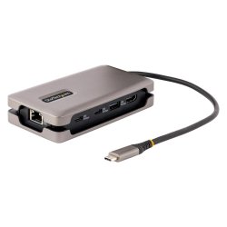 商品画像:マルチポートアダプター/USB-C接続/シングルモニター/4K60Hz HDMI 2.0b/100W USB PD パススルー /USB 3.2 Gen 2 10Gbpsハブ(2xUSB-C、1xUSB-A)/ギガビット有線LAN/30cmケーブル/多機能USBハブ/Type-Cミニ ドッキングステーション DKT31CH2CPD3