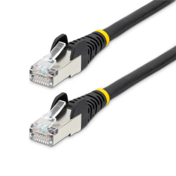 商品画像:カテゴリー6A LANケーブル/3m/ブラック/LSZH(低煙ゼロハロゲン)/10GbE 500MHz/100W PoE++/S/FTP/ETL認証済/ツメ折れ防止機構付 RJ45コネクター/ハロゲンフリー CAT6A 有線LAN ネットワークイーサネット ケーブル NLBK-3M-CAT6A-PATCH
