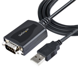 商品画像:USB-RS232Cシリアル変換ケーブル/USB 2.0/91cm/COMポート番号保持機能/USB Type-Aオス・DB9オス/Windows & macOS/USB-D-Sub 9ピン変換アダプター 1P3FPC-USB-SERIAL