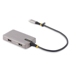 商品画像:マルチポートアダプター/USB-C接続/シングルモニター/4K60Hz HDMI/HDR10/100W USB PDパススルー/3x USB-A/30cm 一体型ケーブル/各種OS対応/スペースグレー/Type C ドッキングステーション/多機能 ハブ 104B-USBC-MULTIPORT