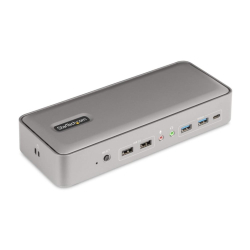 <StarTech.com>ドッキングステーション/USB-C接続/KVM機能/デュアルモニター/4K60Hz DisplayPort/5x USBハブ/ギガビットイーサネット/90W/45W USB Power Delivery/Windows & Mac/PC CPU切替器/Type-C マルチポート変換アダプター 129N-USBC-KVM-DOCK