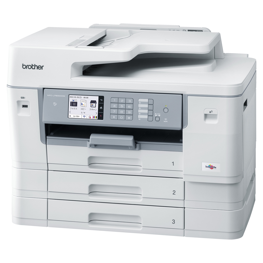 ブラザー工業> ブラザー プリンター 大容量ファーストタンク A3インクジェット複合機  MFC-J7600CDW(FAX/ADF/30万ページ耐久/自動両面/3段トレイ) 123market