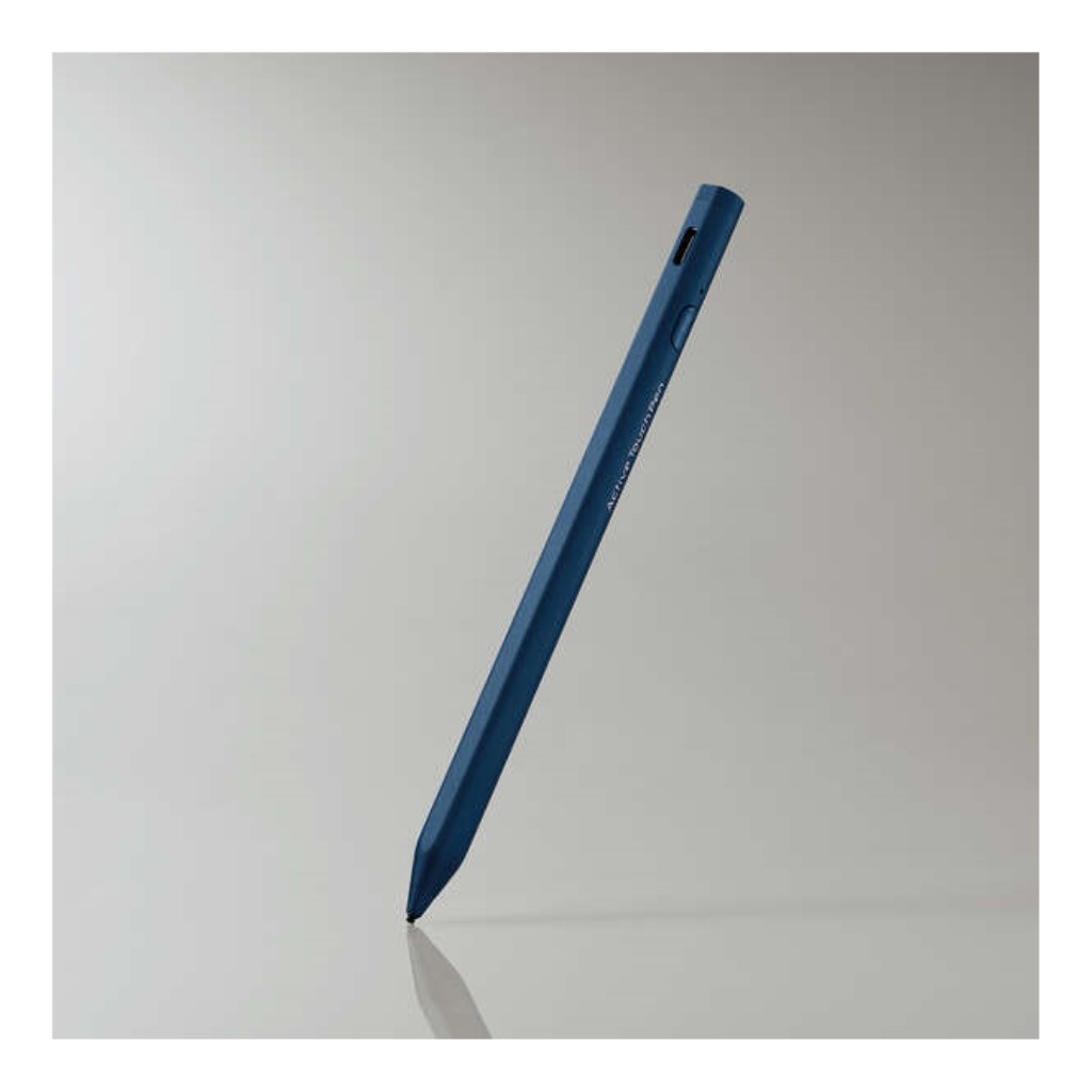 エレコム　ELECOM　タッチペン 充電式 スタイラスペン 極細 ペン先 2mm マグネット付 iPad ブラック 　P-TPACSTAP02BK