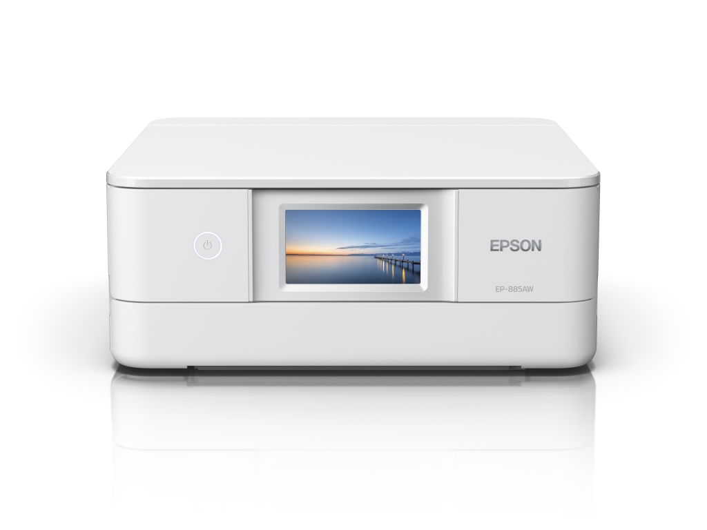 エプソン> <Colorio>A4カラーインクジェット複合機 EP-885AW(6色/無線LAN/4.3型ワイドタッチパネル/ホワイト)  123market