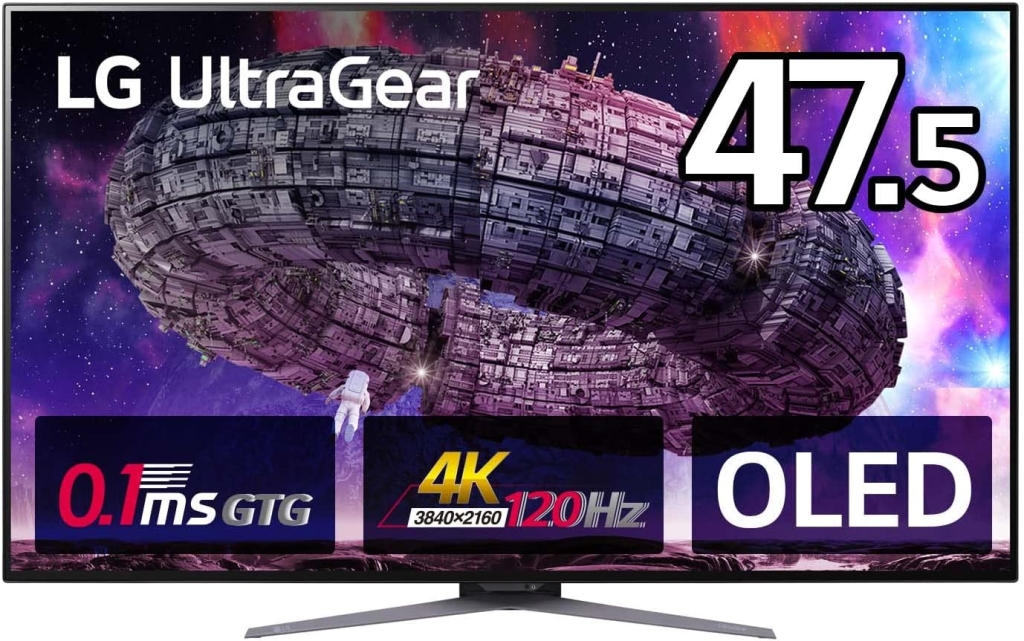 47.5インチ 4K有機EL ゲーミングモニター(3840x2160/OLEDパネル/ノングレア/HDMIx3/DP/120Hz/NVIDIA  G-SYNC Compatible) | 123market