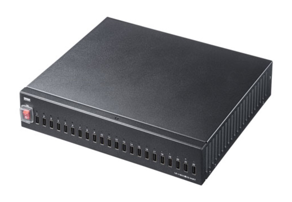 サンワサプライ> USB充電器(22ポート・合計52.8A) 123market