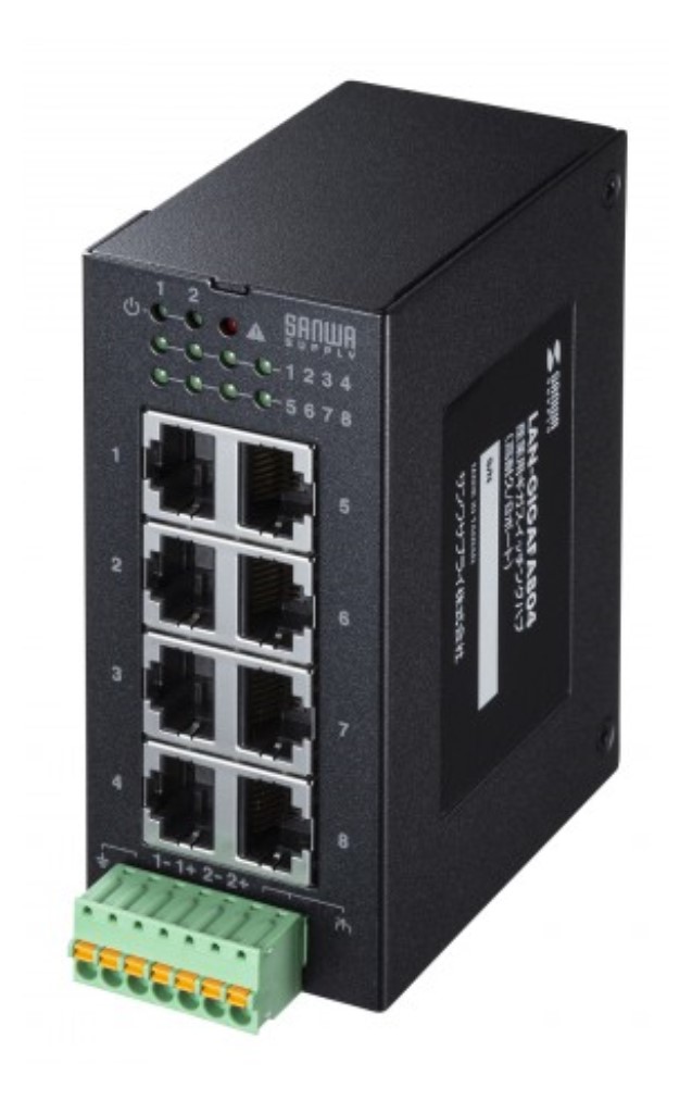 サンワサプライ> 産業用ギガスイッチングハブ(高耐久/8ポート) | 123market