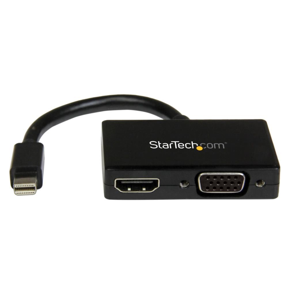 StarTech.com> Mini DisplayPort接続トラベルA/Vアダプタ ツーインワン・ミニディスプレイポートMini DP - VGA/  HDMI変換アダプタ 1920x1200/ 1080p | 123market