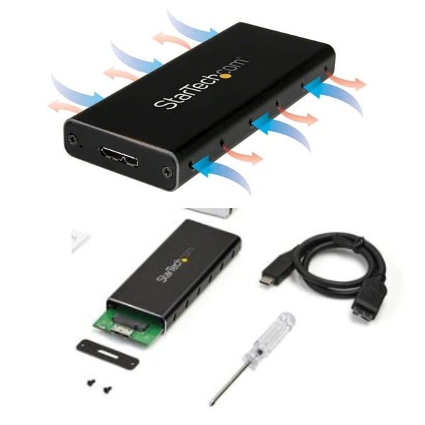 StarTech.com> USB M.2 NGFF SSDケース USB 3.1(10Gbps) USB-C搭載MacBook/ Chrombook Pixel対応 Micro B - USB Type-C変換ケーブル同梱 | 123market