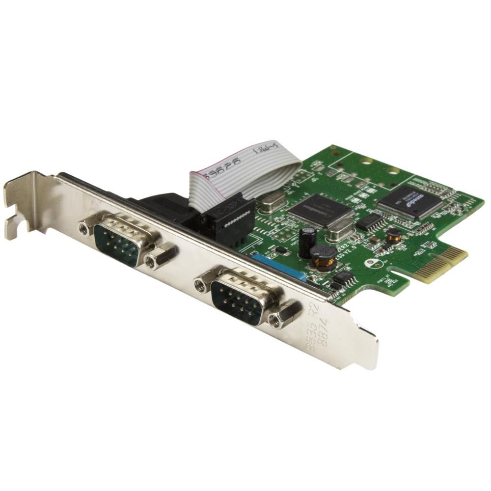 RS232C 2ポート増設PCI Expressカード デュアルシリアルポート拡張用PCIe接続ボード 16C1050 UART内蔵  ロープロファイルにも対応 | 123market