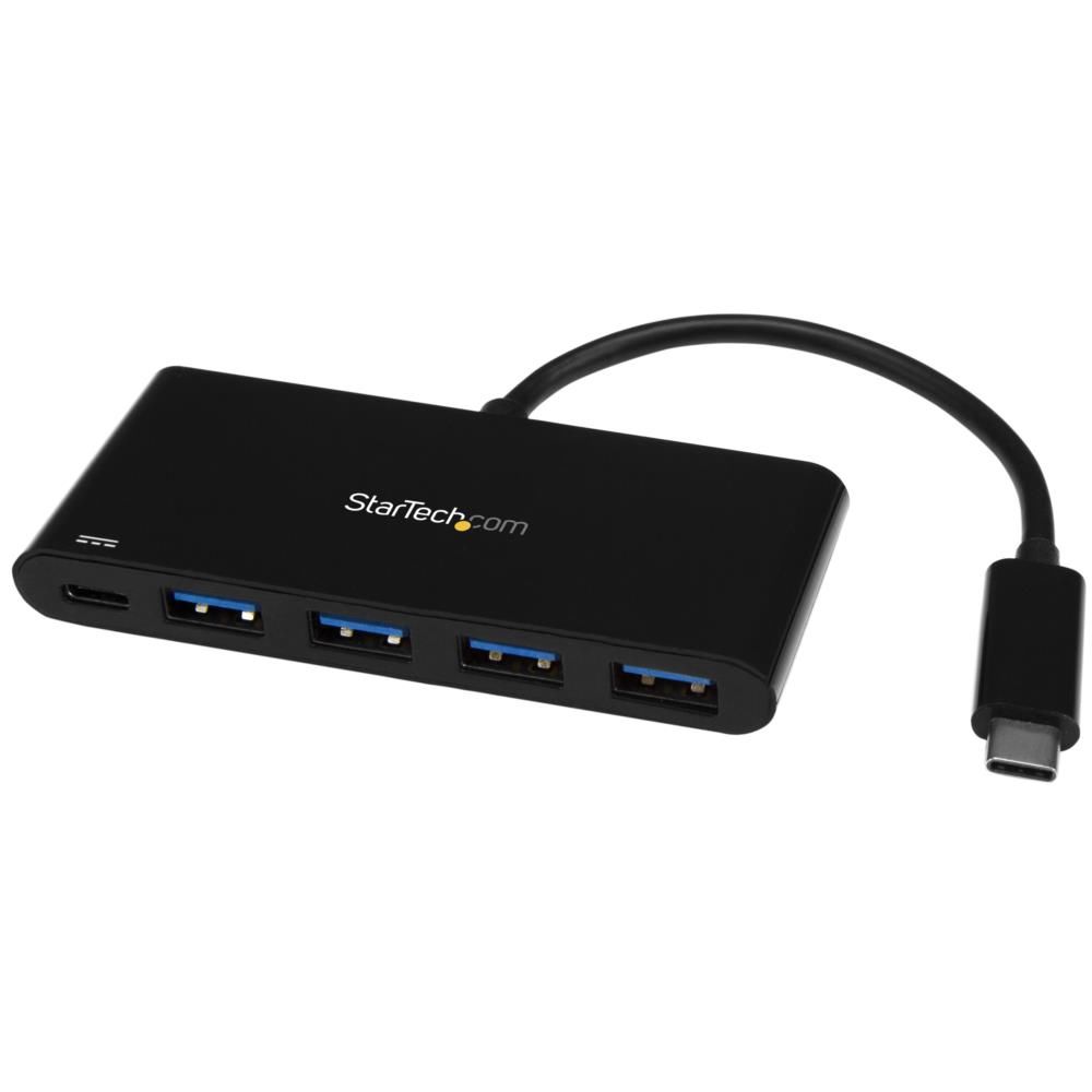 4ポート増設USB 3.0ハブ USB Type-C接続 USB-C - 4x USB-A USB給電(Power Delivery)対応