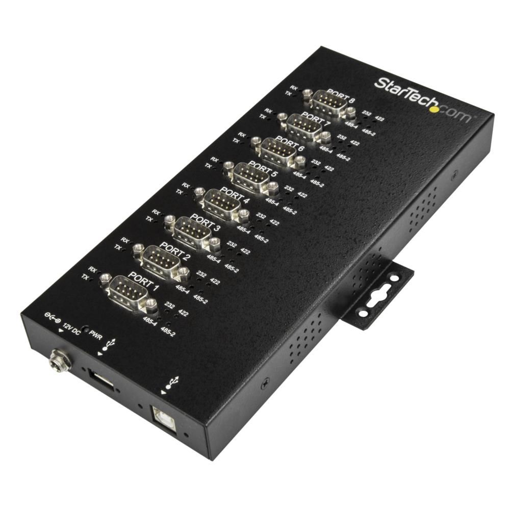 USBシリアルハブ/USB 2.0/8ポート/RS232、422、485/Windows、Linux、macOS/ DINレール設置対応/産業用IP30メタル筐体 123market