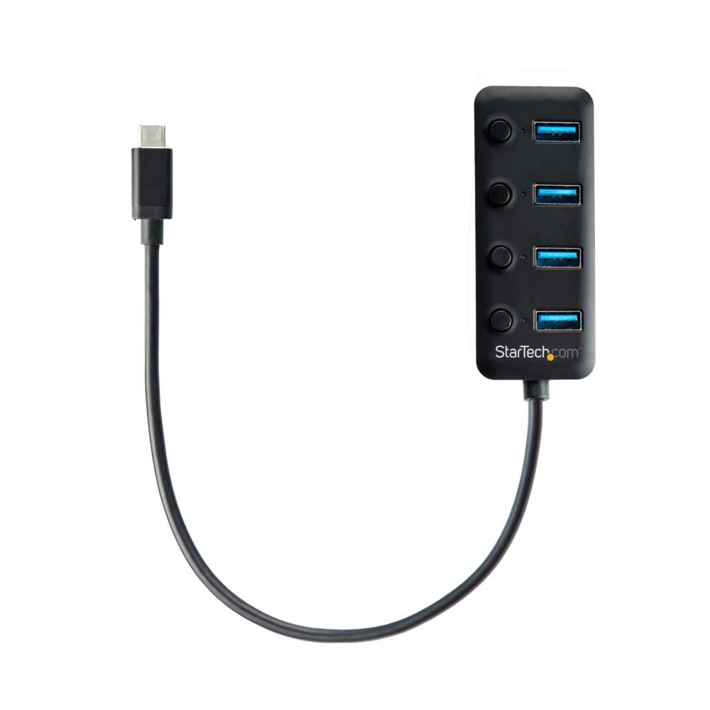 USB-Cハブ USB-Aポートを4口搭載 各ポートごとにオン/オフ・スイッチ付き バスパワー対応USB Type-Cハブ | 123market