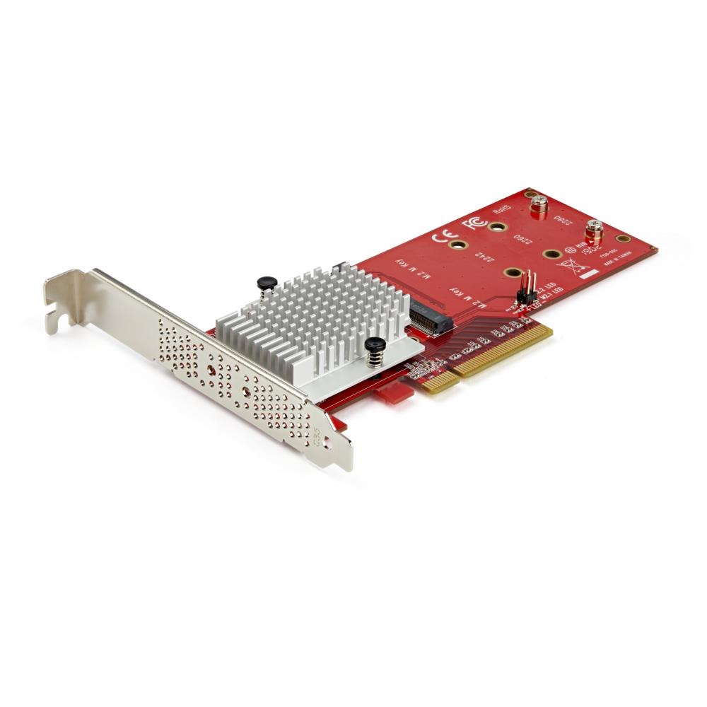 StarTech.com> M.2 PCIe SSDアダプタカード/2スロット/PCI Express x8/デュアルNVMeまたはAHCI M.2 SSD-PCI 3.0変換アダプタ/M.2 NGFF PCIe(M-Key)/2242、2260、2280/JBOD/Mac & | 123market