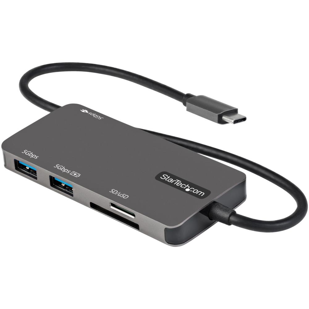 USB Type-Cマルチ変換アダプター/4K HDMI/100W USB PD/SD & microSD スロット/3ポートUSB 3.0  ハブ/タイプC対応マルチハブ/本体一体型30cmケーブル | 123market