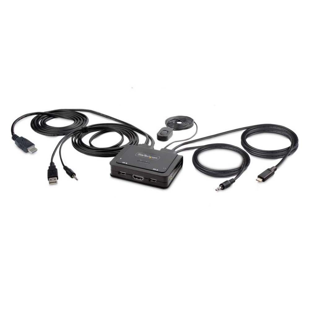 StarTech.com> KVMスイッチ/2ポート/シングルモニター/4K60Hz HDMI/ハイブリッド接続(USB-A/HDMI & USB-C DP Altモード)/ケーブル一体型/バスパワー/手元スイッチ ホットキー切換/PC パソコン CPU切替器(2台用)/ケーブルタイプ | 123market StarTech.com> KVMスイッチ/2ポート/シングルモニター/4K60Hz HDMI/ハイブリッド接続(USB-A/HDMI & USB-C DP Altモード)/ケーブル一体型/バスパワー/手元スイッチ ホットキー切換/PC パソコン CPU切替器(2台用)/ケーブルタイプ | 123market